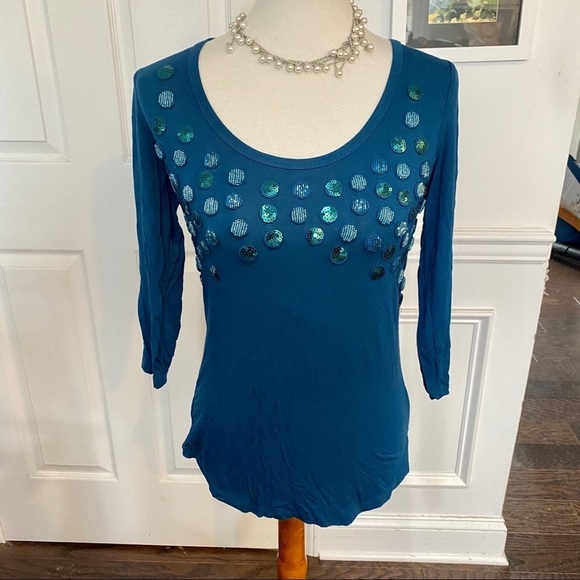 Philosophy Tops - Philosophy by Republic Sequin and Beaded Top, Sm